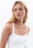 Bayan Krem Askılı Crop Atlet
