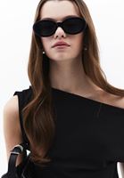 Women Black Boat Neck Blouse with Gathered Detail