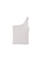 Women White Twisted One-Shoulder Tank