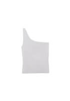 Women White Twisted One-Shoulder Tank