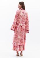 Bayan Çok Renkli Bağlama Detaylı Oversize Kimono