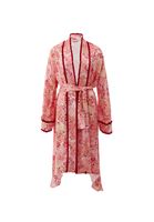 Bayan Çok Renkli Bağlama Detaylı Oversize Kimono