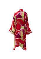 Bayan Çok Renkli Bağlama Detaylı Oversize Kimono