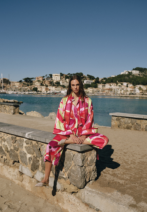 Culotte Saten Pantolon ve Kimono Kombini