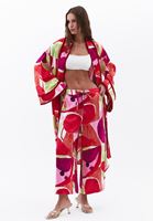 Culotte Saten Pantolon ve Kimono Kombini