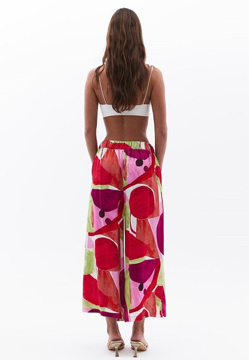 Culotte Saten Pantolon ve Kimono Kombini