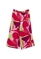 Bayan Çok Renkli Yüksek Bel Culotte Saten Pantolon