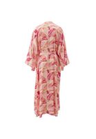 Bayan Çok Renkli Desenli Uzun Elbise