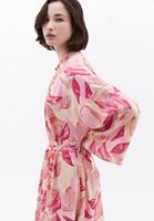 Bayan Çok Renkli Desenli Uzun Elbise