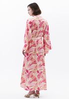 Bayan Çok Renkli Desenli Uzun Elbise