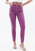 Bayan Lila Yüksek Bel Skinny-Fit Pantolon ( TENCEL™ )