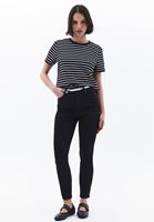 Bayan Siyah Yüksek Bel Skinny-Fit Pantolon ( TENCEL™ )