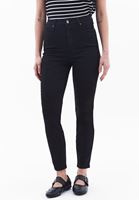 Bayan Siyah Yüksek Bel Skinny-Fit Pantolon ( TENCEL™ )