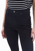 Bayan Siyah Yüksek Bel Skinny-Fit Pantolon ( TENCEL™ )