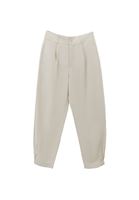 Bayan Bej Keten Karışımlı Balon Pantolon ( TENCEL™ )