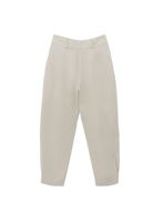 Bayan Bej Keten Karışımlı Balon Pantolon ( TENCEL™ )