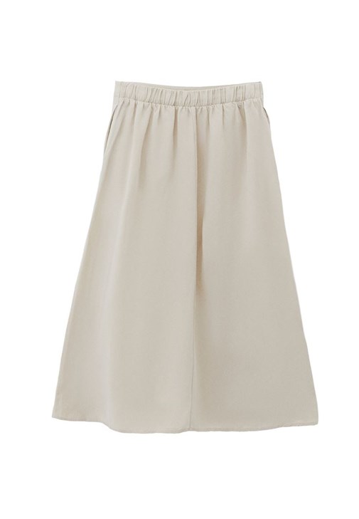 Keten Midi Etek ve Ceket Kombini