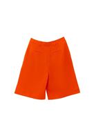 Bayan Turuncu Keten Karışımlı Bermuda Şort ( TENCEL™ )