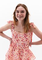 Bayan Çok Renkli Keten Karışımlı Elbise ( TENCEL™ )