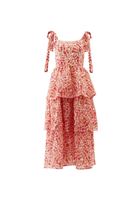 Bayan Çok Renkli Keten Karışımlı Elbise ( TENCEL™ )