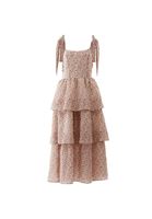 Bayan Çok Renkli Keten Karışımlı Elbise ( TENCEL™ )