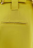 Bayan Yeşil Keten Karışımlı Wide-Leg Pantolon ( TENCEL™ )