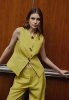 Keten Karışımlı Düğmeli Yelek ( TENCEL™ )