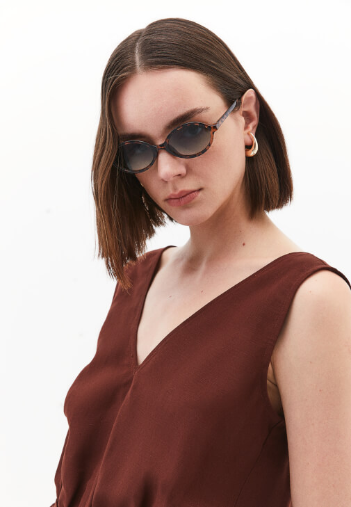 Keten Tulum ve Terlik Kombini