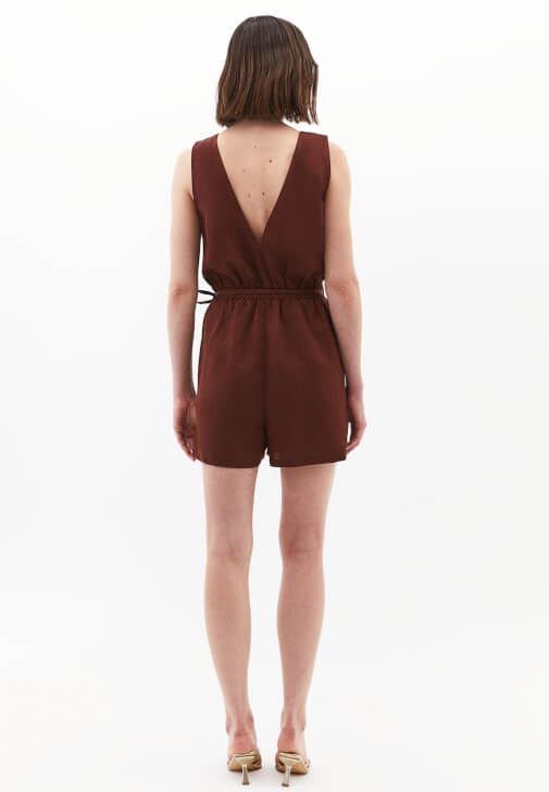 Keten Tulum ve Terlik Kombini