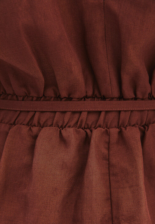 Keten Tulum ve Terlik Kombini