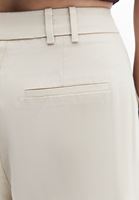 Bayan Krem Keten Karışımlı Wide-Leg Pantolon ( TENCEL™ )