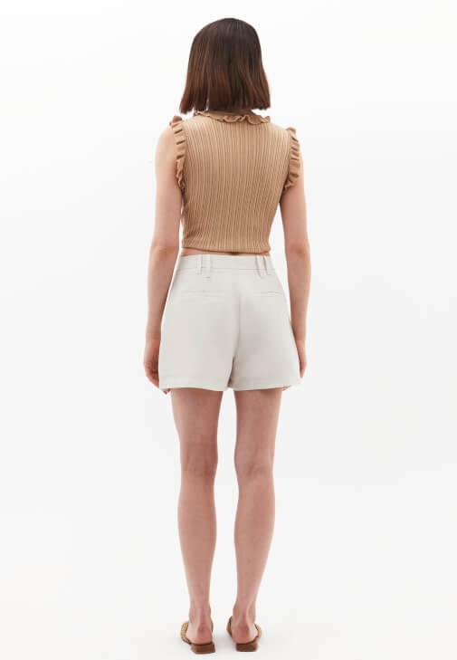 Tencel Şort ve Fırfırlı Bluz Kombini