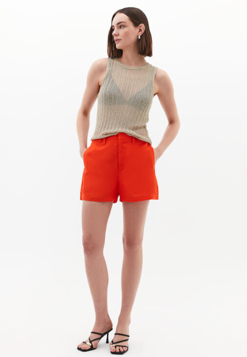  Keten Karışımlı Mini Şort ( TENCEL™ )