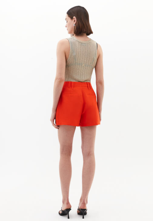 Tencel Şort ve Ajurlu Atlet Kombini