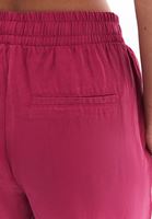 Bayan Pembe Keten Karışımlı Yüksek Bel Pantolon ( TENCEL™ )