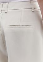 Women Cream Linen-Blend High-Waist Wide-Leg Pants