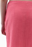 Bayan Pembe Orta Bel Kurdele Detaylı Uzun Etek ( TENCEL™ )