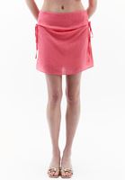 Bayan Pembe Orta Bel Mini Etek ( TENCEL™ )