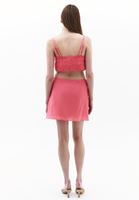 Bayan Pembe Orta Bel Mini Etek ( TENCEL™ )