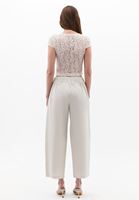 Bayan Bej Baggy-Fit Pantolon (TENCEL™ )