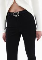 Bayan Siyah Skinny-Fit Pantolon ( TENCEL™ )