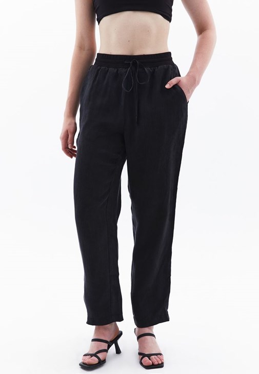 Yüksek Bel Straight-Fit Pantolon ve Ceket Kombini