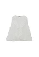 Bayan Krem Fırfırlı Bluz ( TENCEL™ )