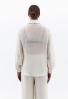 Bayan Krem Balon Kollu Gömlek ( TENCEL™ )