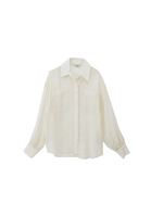 Bayan Krem Balon Kollu Gömlek ( TENCEL™ )