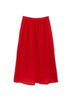 Bayan Kırmızı Asimetrik Kesim Etek ( TENCEL™ )