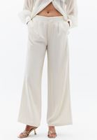Bayan Krem Ultra Yüksek Bel Wide-Leg Pantolon ( TENCEL™ )