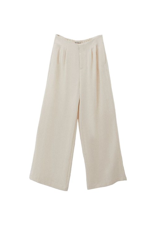 Wide-Leg Pantolon ve Balon Kollu Gömlek Kombini