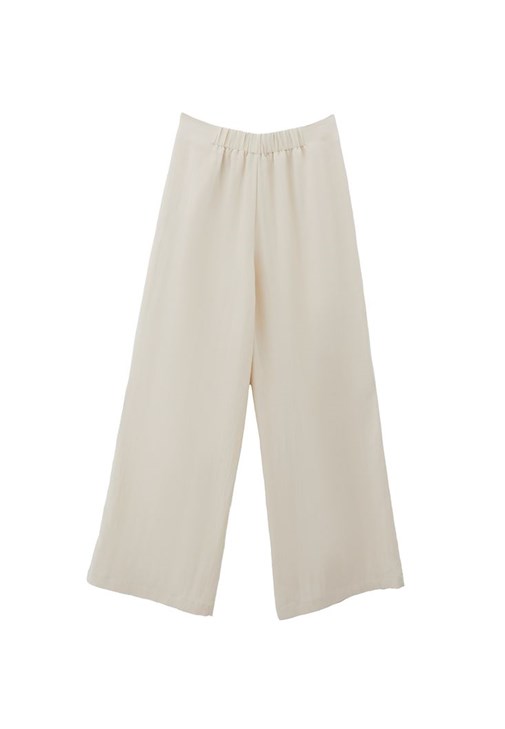 Wide-Leg Pantolon ve Balon Kollu Gömlek Kombini