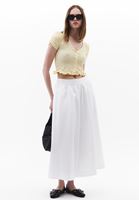 V Yaka Bluz ve Uzun Etek Kombini